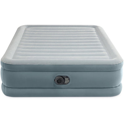 Intex 64824nd queen trend colchón inflable premium confort para 2 personas 203x152x46 cm + bomba incorporada gris