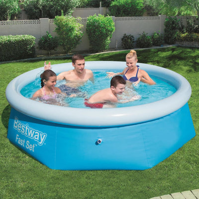 Bestway piscina gonfiabile velocemente impostato intorno a 244x66 cm 57265