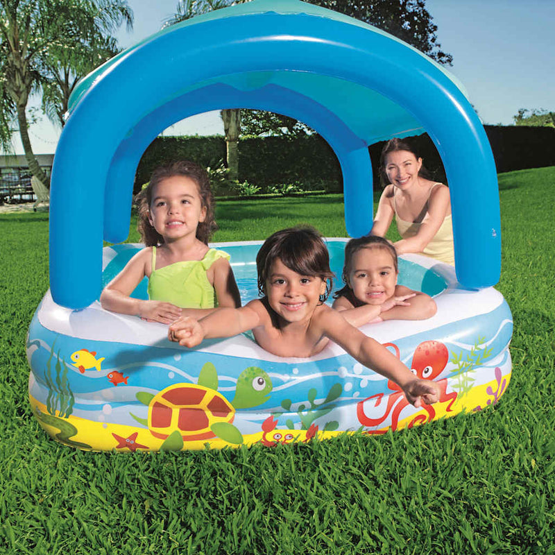 Bestway Speelbad con copertura 140x140x114 cm blu 52192