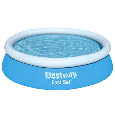 Bestway zwembad fast set opblaasbaar rond 183x51 cm blauw