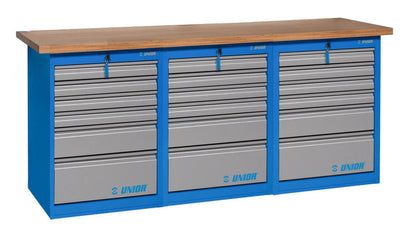 Banco de trabajo unior 3x6 cajones
