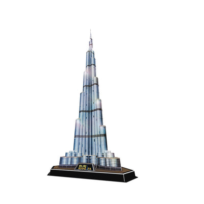 Divertimento cubico divertimento 3d puzzle Burj Khalifa con illuminazione a LED