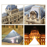 Cubic fun 3d-puzzel the louvre met led (2011414) - afbeelding 3