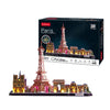 Divertimento cubico divertimento cubico divertente led 3d puzzel paris 115 pezzi