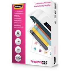 Buste plastificatrici fellowes 54018 250 micron lucide