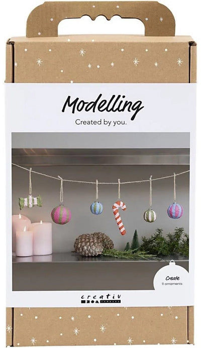 Set hobby modellismo dell'azienda Creativ, figure natalizie in polpa, vari colori, 1 scatola
