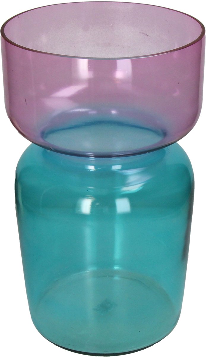 Vaso collezione Hd vetro bicolore multi 21x21x35