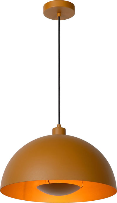 Lucide siemon - hanging lamp - ø 40 cm - 1xe27 - ocher yellow