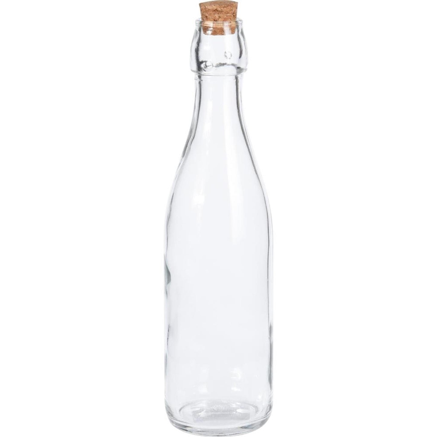 Excelente botella de vidrio para el hogar con corcho transparente de 500 ml.