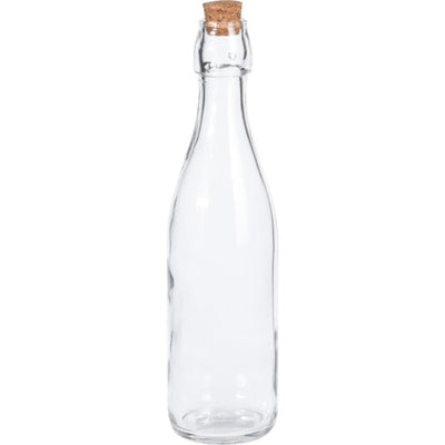 Ottima bottiglia casalinga in vetro con tappo in sughero da 500ml trasparente