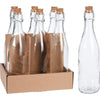 Excelente botella de vidrio para el hogar con corcho transparente de 500 ml.