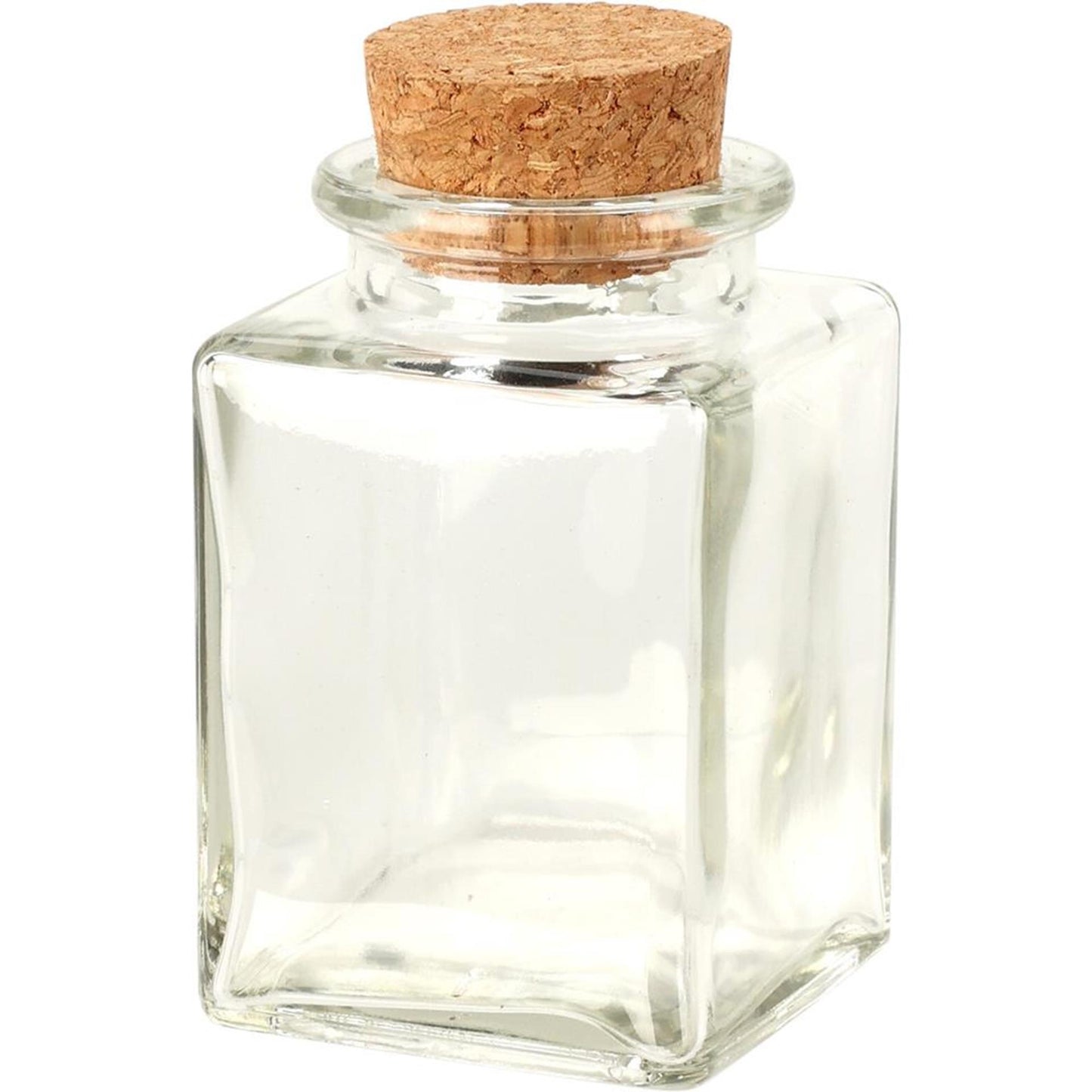 Excellent houseware voorraadpotje glas met kurk deksel 80ml
