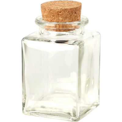 Eccellente barattolo di vetro per la conservazione di articoli per la casa con coperchio in sughero da 80 ml