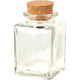 Excellent houseware voorraadpot glas met kurk deksel 80ml 4,5x4,5xh8cm