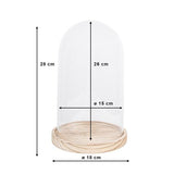 Clayre eef stolp 6gl2170 transparent 18x28 cm - afbeelding 2