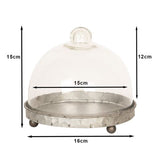 Clayre eef stolp 6gl2492 grijs transparent 16x15 cm - afbeelding 2