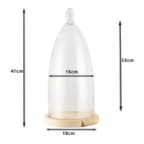 Clayre eef stolp 6gl3006 transparent 19x41 cm - afbeelding 2