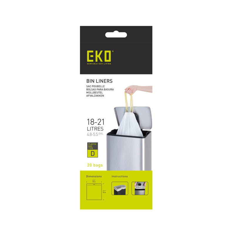 Bolsa de residuos Eko Eko Tipo D 18-21 Liters Roll con 20 bolsas de desecho
