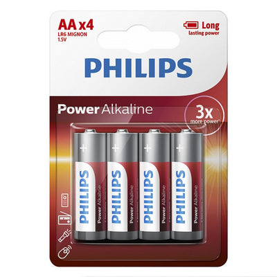 Philips Power alkaline aa lr6 penlite op kaart