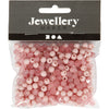 Perline in plastica della Creative Company, d 6 mm, misura del buco 2 mm, ca. 150 pezzi, rosa, 40 g 1 scatola