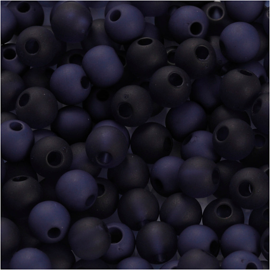 Perline in plastica della Creative Company, d 6 mm, misura del buco 2 mm, ca. 150 pezzi, blu, 40 g 1 scatola