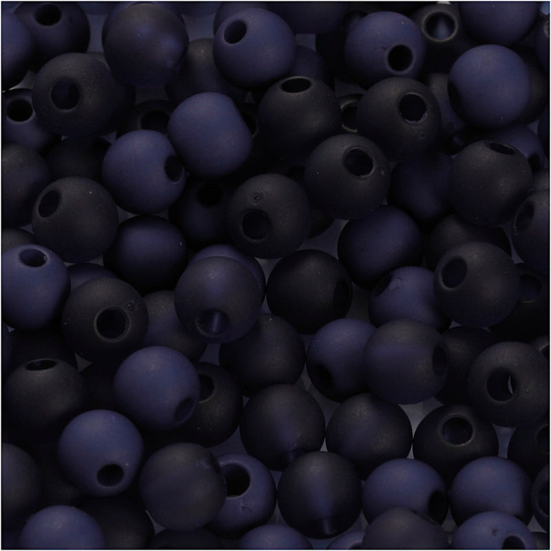 Perline in plastica della Creative Company, d 6 mm, misura del buco 2 mm, ca. 150 pezzi, blu, 40 g 1 scatola
