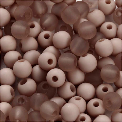 Cuentas de plástico Creativ Company, dia 6 mm, medida del agujero 2 mm, aprox. 150 piezas, gris claro, 40 g 1 caja