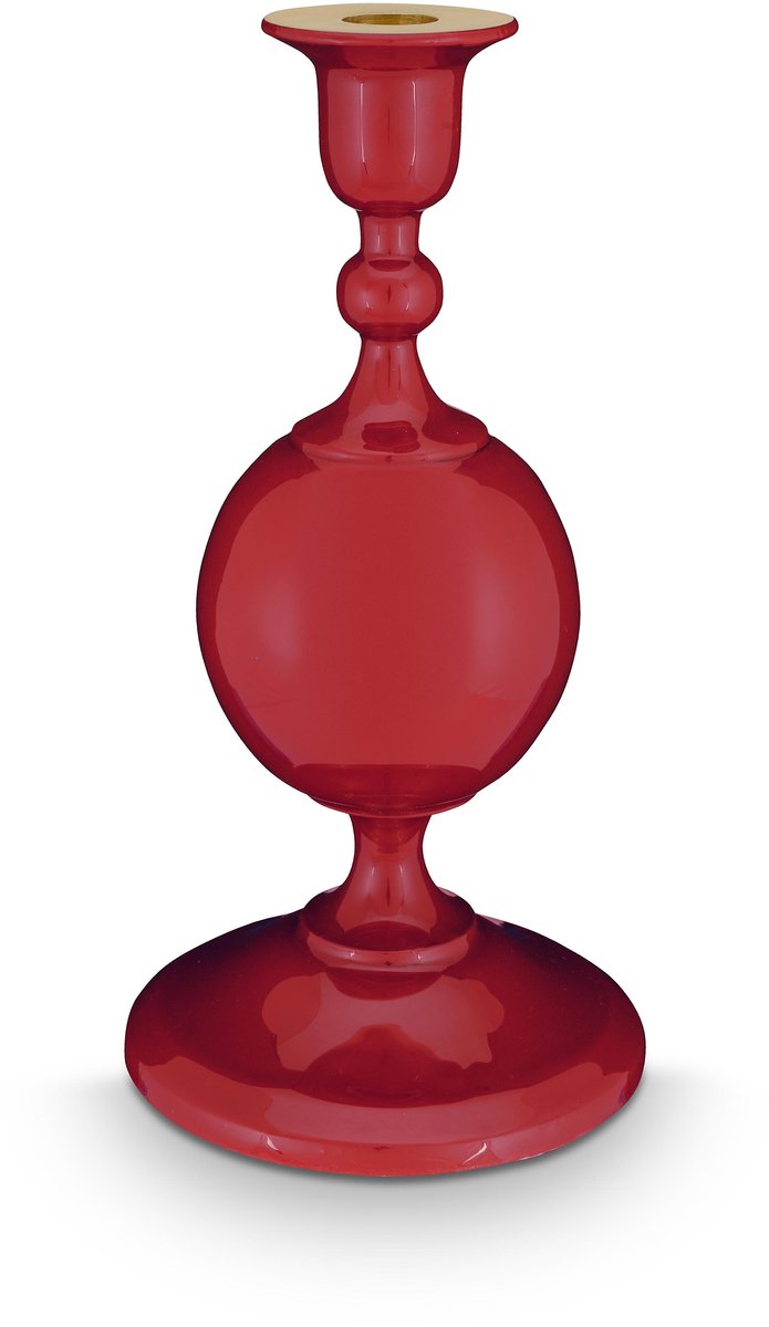 Pip studio candelabro esfera - candelabro de metal - rojo oscuro - 24cm