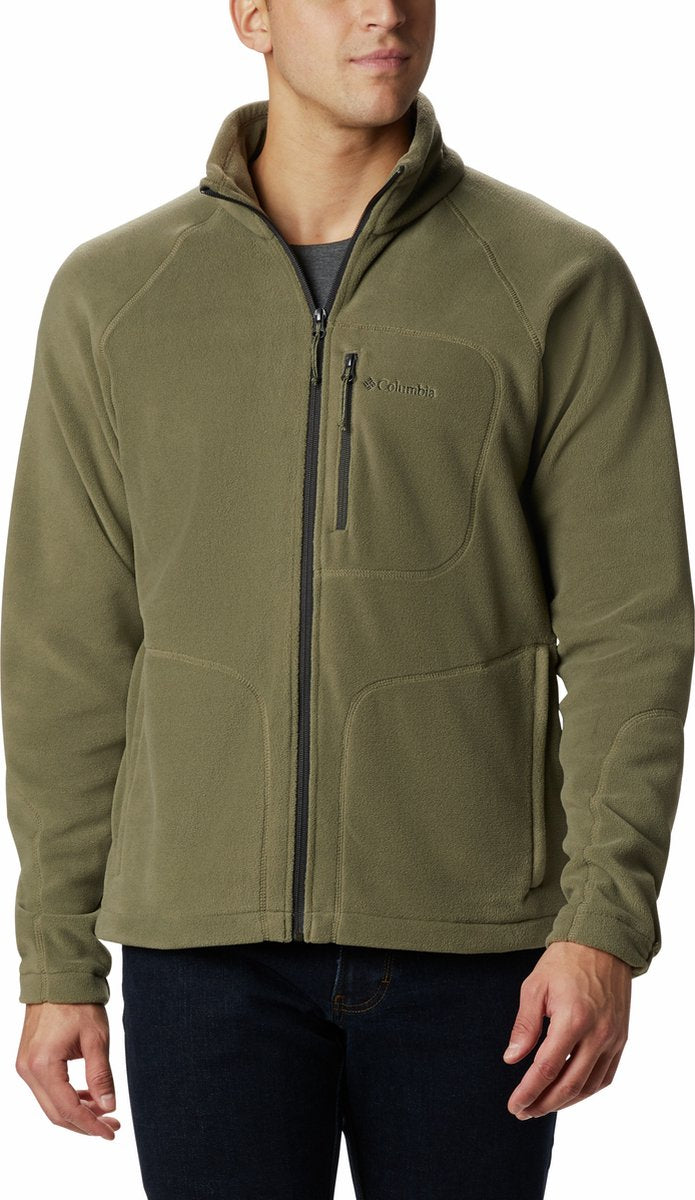 Chaleco Columbia fast trek ii para hombre con cremallera - chaleco polar para hombre - chaleco para exteriores - verde oscuro - talla xxl