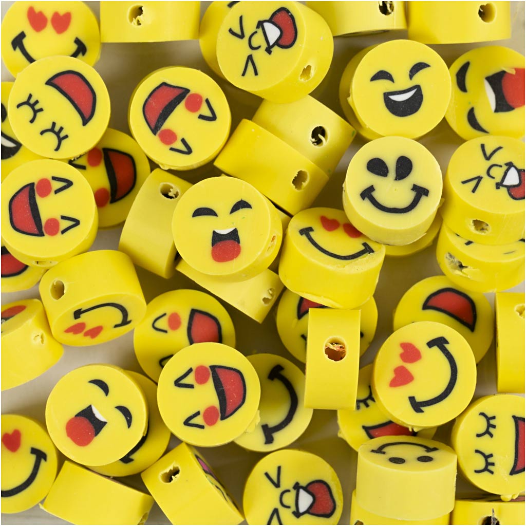 Createiv Company Figura Beads Smiley, 60st.