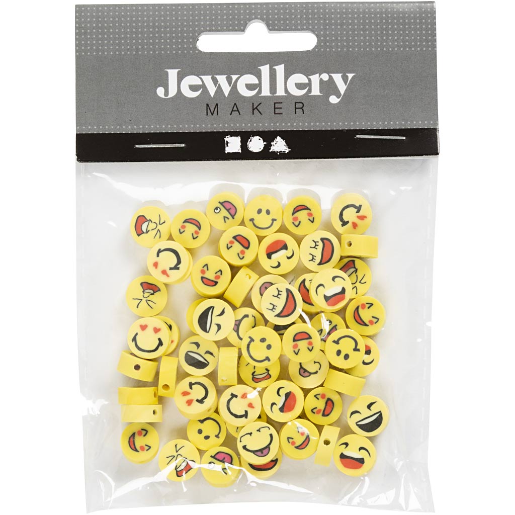 Createiv Company Figura Beads Smiley, 60st.