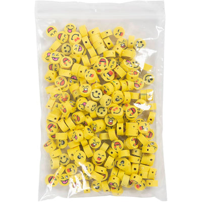 Perline con figure aziendali Creativ, emoji, d 10 mm, misura del buco 1,5 mm, 200 pezzi 1 scatola