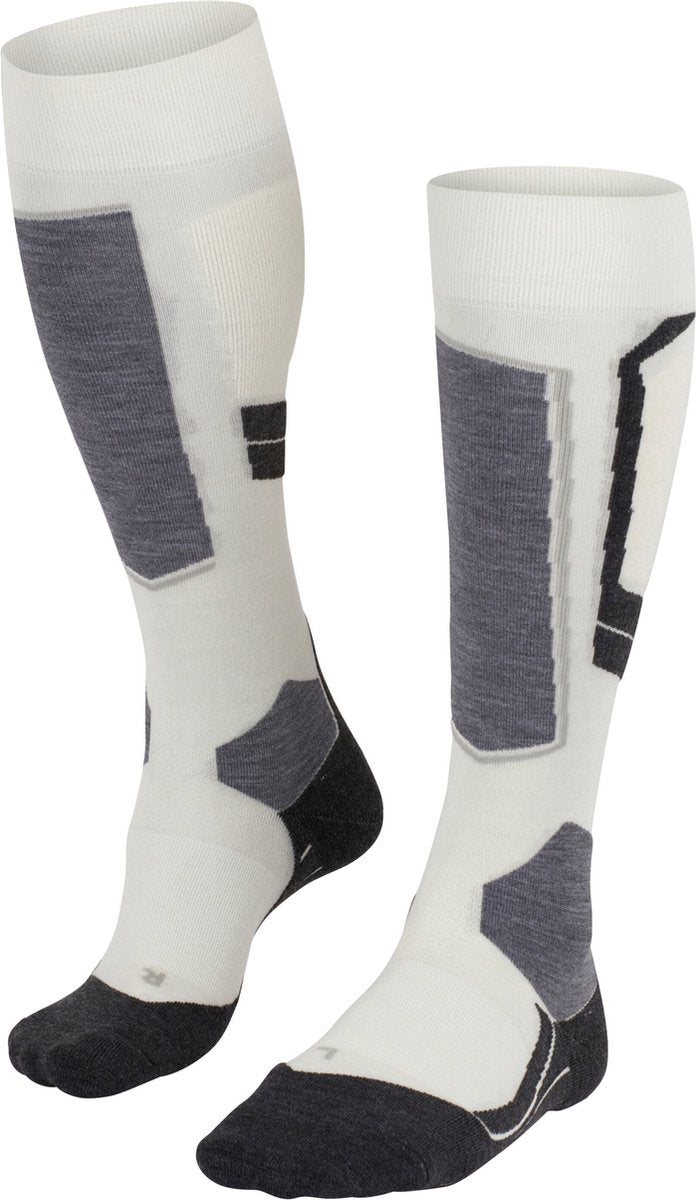 Falke sk4 warm dun wol functioneel materiaal skisokken dames wit - maat 41-42