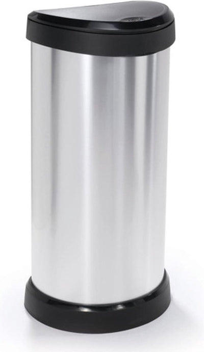 CURVER CURVER PEDAL BIN DECO OVAAL 40 L Color de plata
