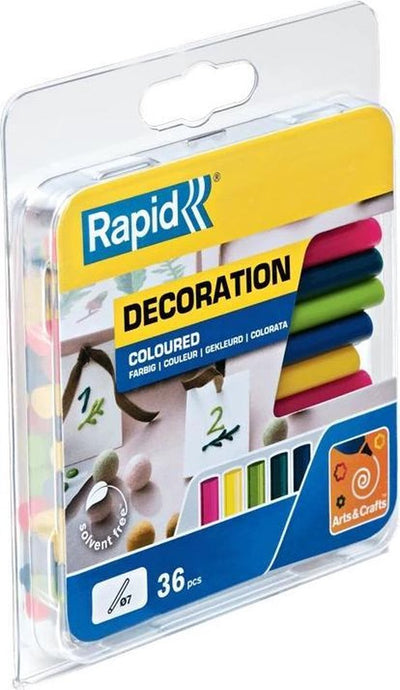 Colla stick Rapid 5001426 - moderna colorata - 7x94mm (36pz)