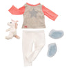 Conjunto pijama para muñecas 45cm - unicornio