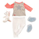 Outfit pajamas for dolls 45cm - unicorn