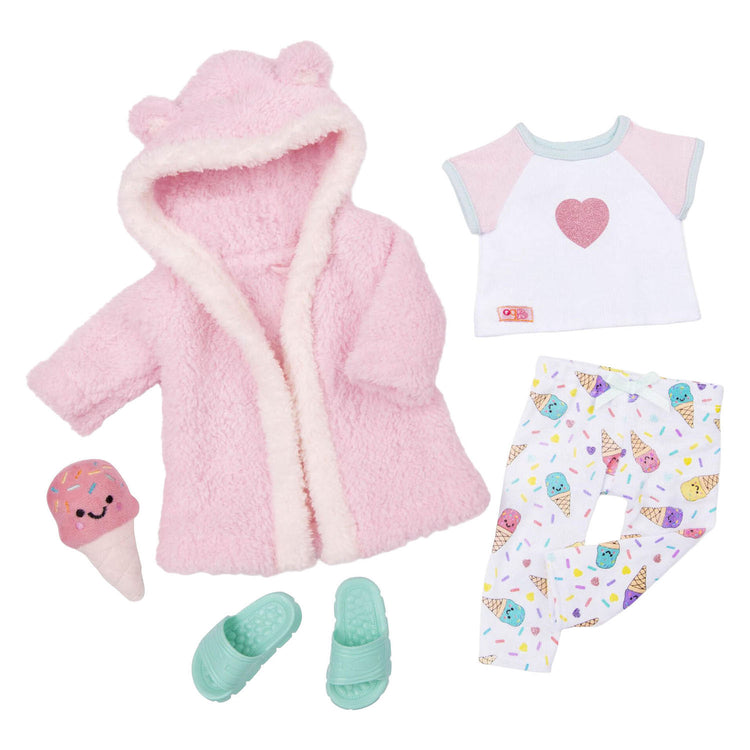 Conjunto Puch deluxe pijama y bata para muñecas