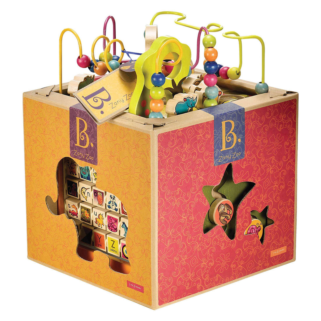 Cubo di attività dello zoo Zany - 35x35x46 cm