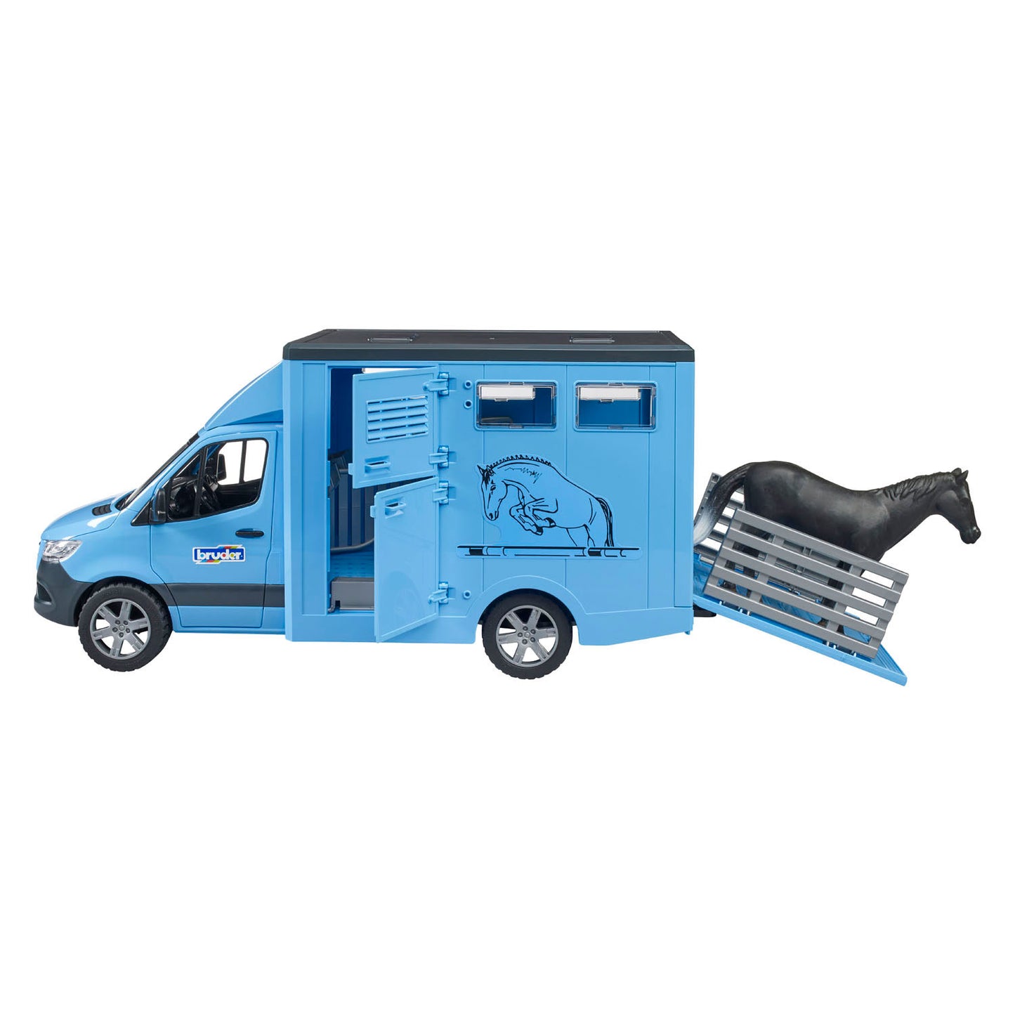 Bruder MB Sprinter Animal Transporter con cavallo