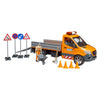 Bruder mercedes-benz sprinter wegenbouw + figuur en accessoires