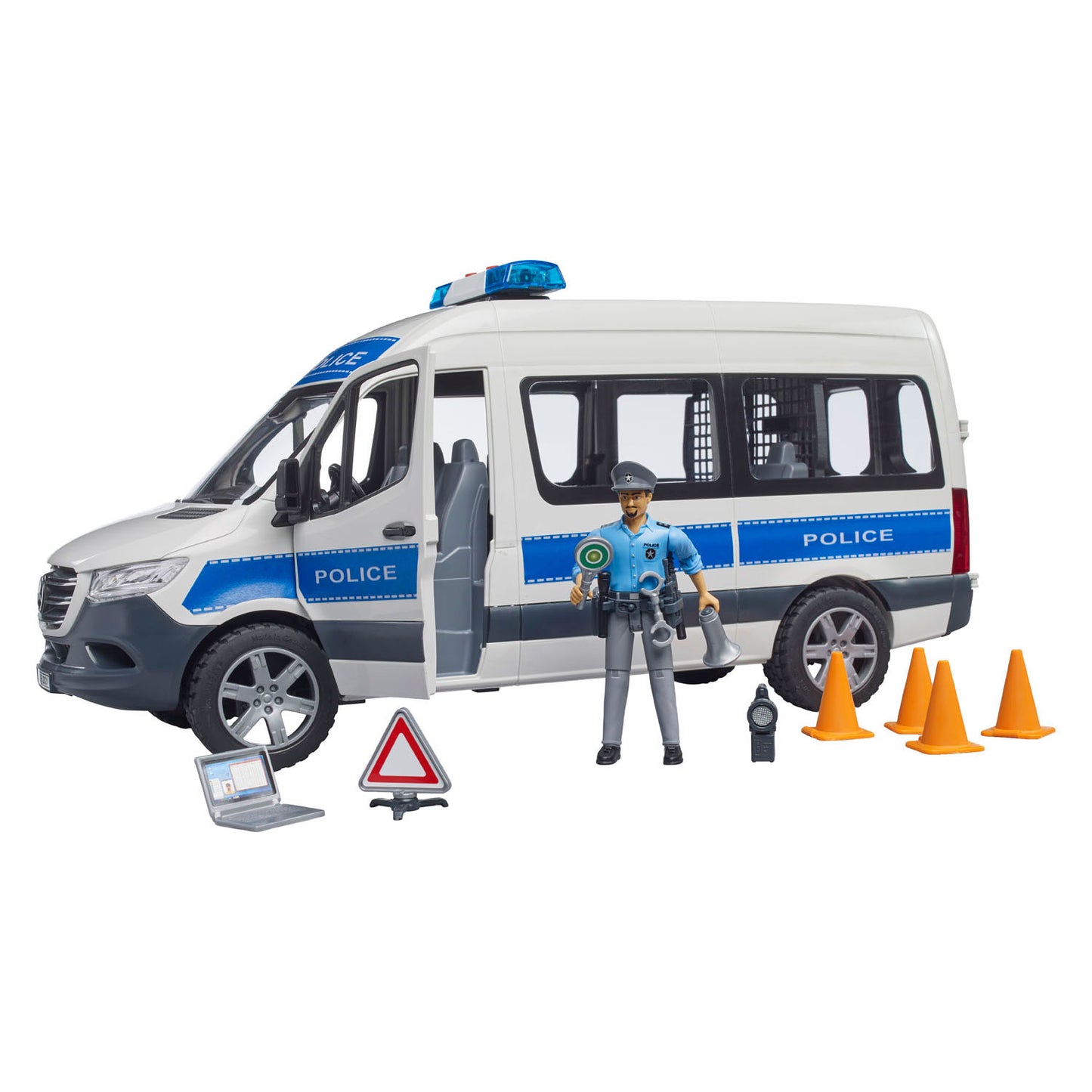 Bruder Mercedes-Benz Sprinter Autobus di polizia con luce e gel