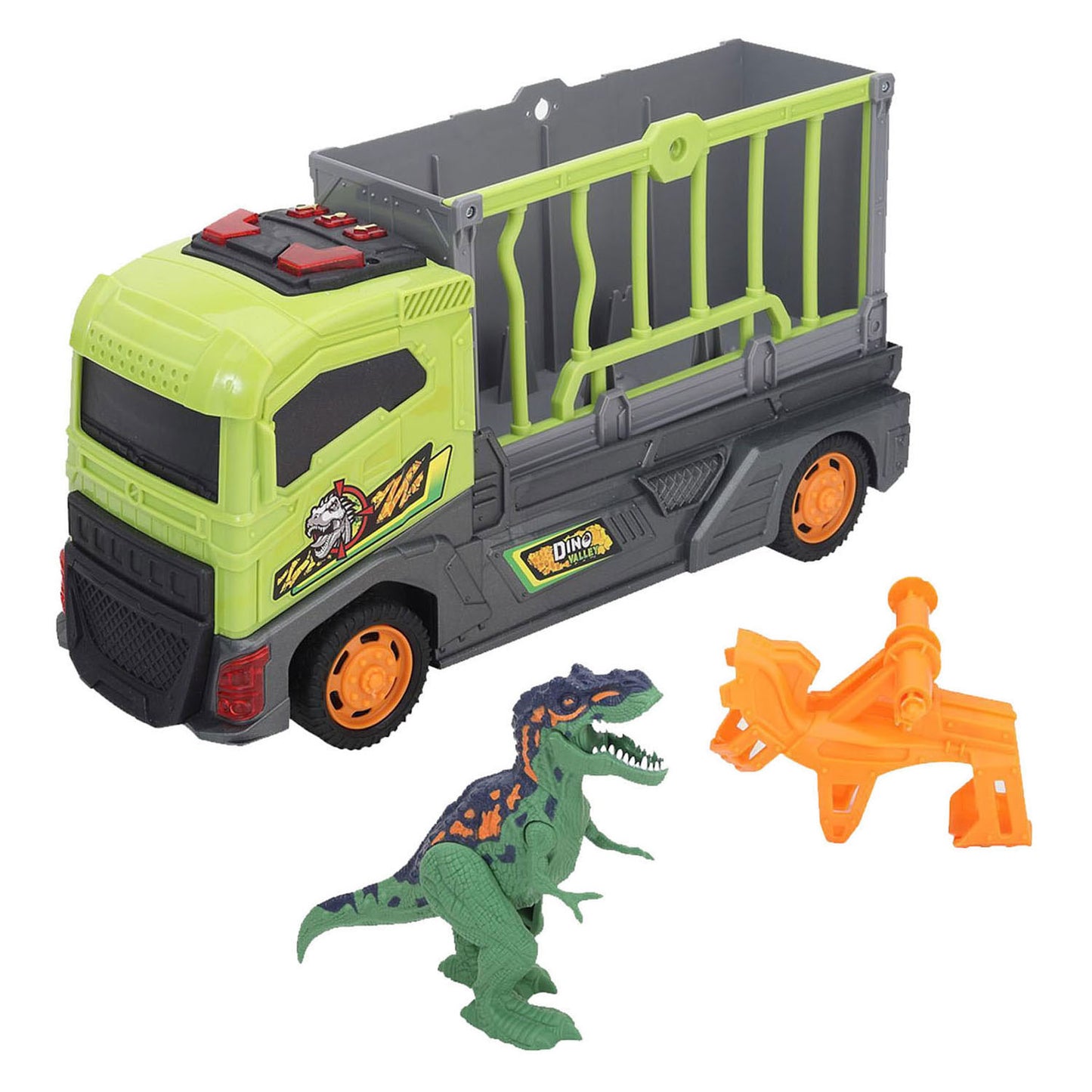 Camión de transporte Abi Dino Valley con jaula - 37cm