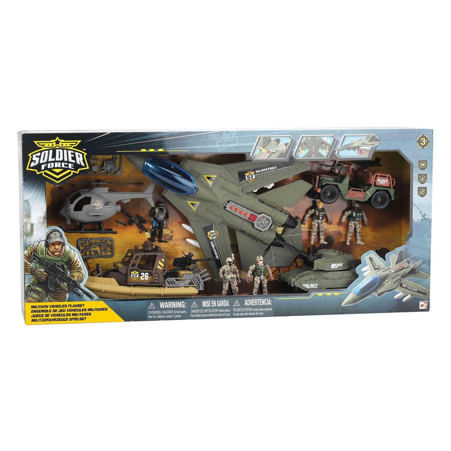 Set di veicoli militari RC per soldati e nemici - 10 pezzi.
