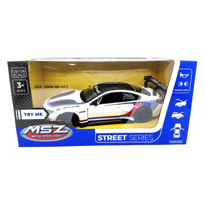 Coche en miniatura BMW M6 GT3 con luz y sonido - 1:24