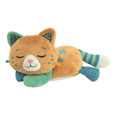 Clementoni bebé - gatito buenas noches - peluche para dormir con respiración, ronroneo y melodías - para relajarse - a partir de 0 meses