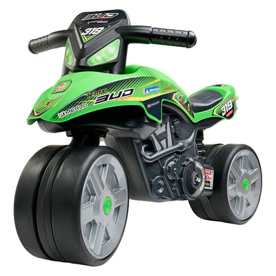 Motor en funcionamiento Abi Falk Bud Racing con neumáticos silenciosos