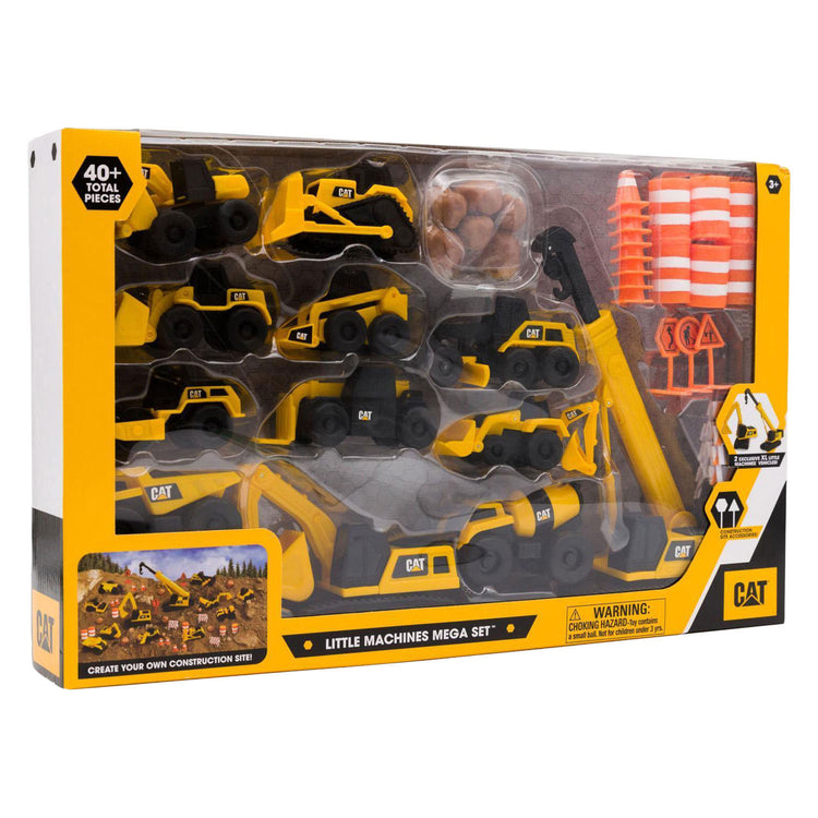 Mega set di veicoli da cantiere Cat Little Machines - 40 pz.
