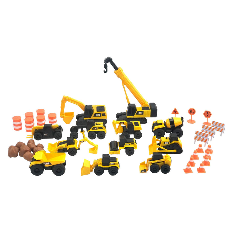 Mega set di veicoli da cantiere Cat Little Machines - 40 pz.