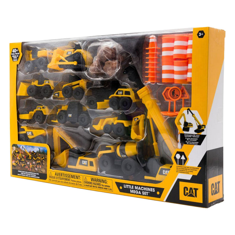 Mega set di veicoli da cantiere Cat Little Machines - 40 pz.